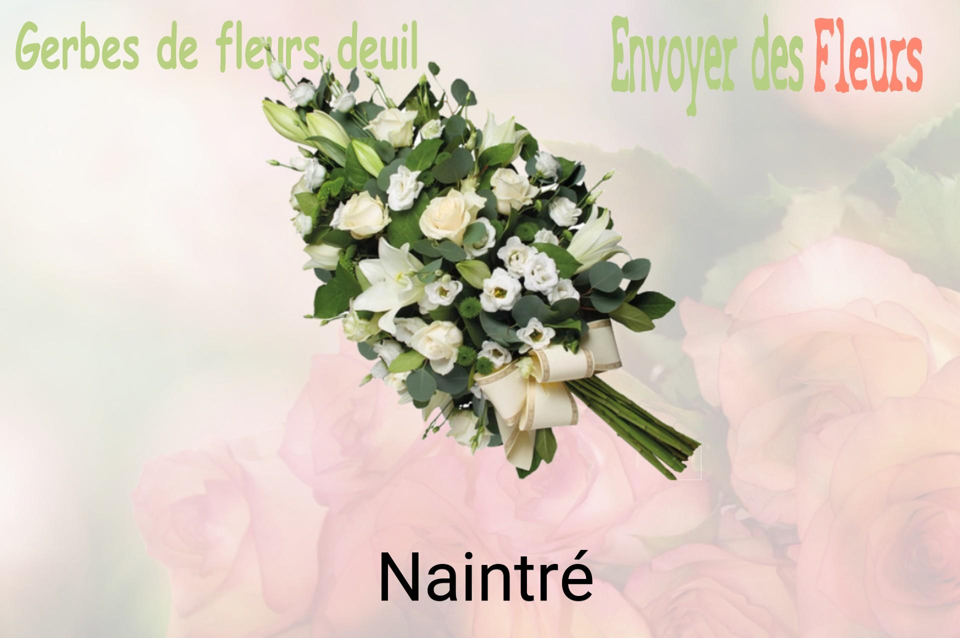 Gerbe de fleurs de deuil livrée à Naintré